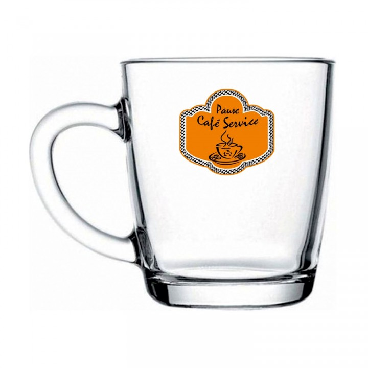 Paşabahçe Basic 340 ml Logo Baskılı Promosyon Kulplu Cam Bardak